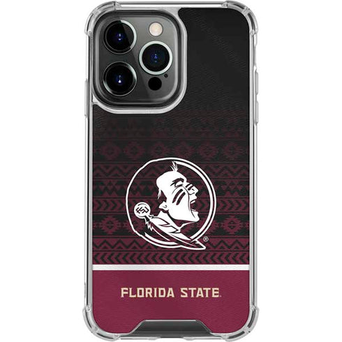 Florida State University Pattern Jersey iPhone 14 Pro Clear Case