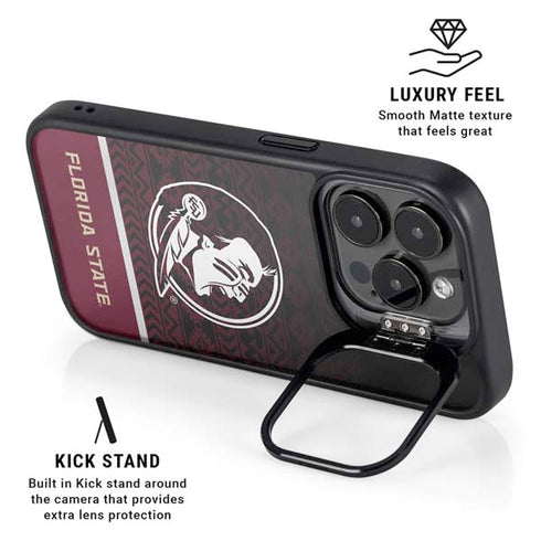 Florida State University Pattern Jersey iPhone 14 Pro Kickstand Case