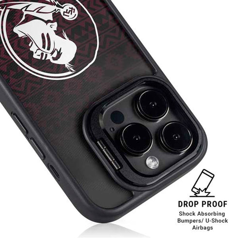 Florida State University Pattern Jersey iPhone 14 Pro Kickstand Case