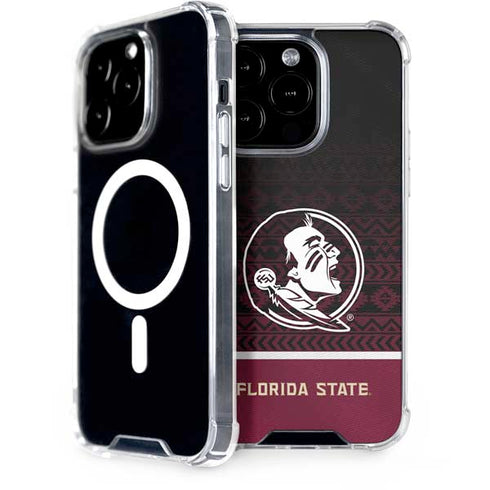 Florida State University Pattern Jersey iPhone 14 Pro MagSafe Case