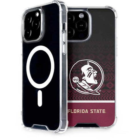 Florida State University Pattern Jersey iPhone 14 Pro Max MagSafe Case