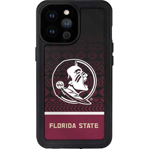 Florida State University Pattern Jersey iPhone 14 Pro Max Waterproof Case