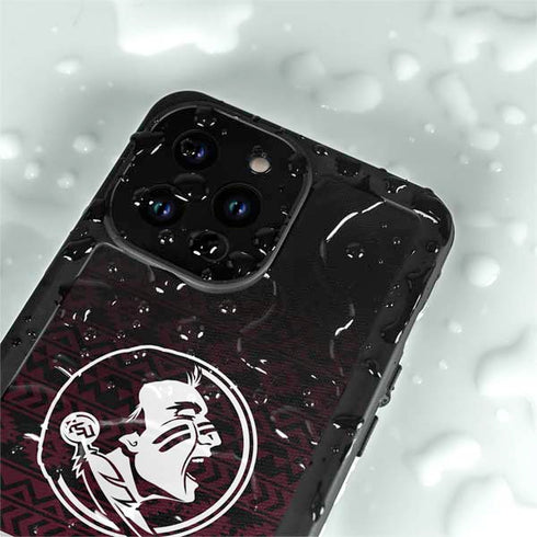 Florida State University Pattern Jersey iPhone 14 Pro Max Waterproof Case