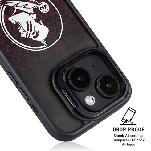 Florida State University Pattern Jersey iPhone 15 Kickstand Case
