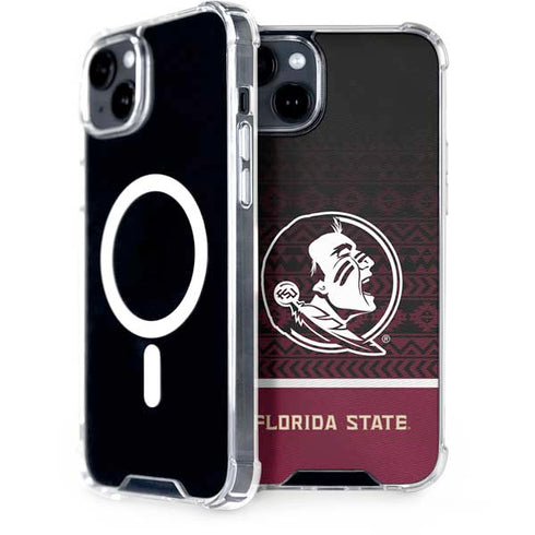 Florida State University Pattern Jersey iPhone 15 MagSafe Case