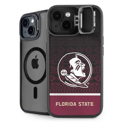 Florida State University Pattern Jersey iPhone 15 Plus Kickstand Case