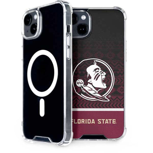Florida State University Pattern Jersey iPhone 15 Plus MagSafe Case