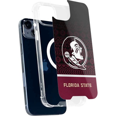 Florida State University Pattern Jersey iPhone 15 Plus MagSafe Case