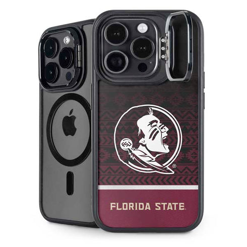 Florida State University Pattern Jersey iPhone 15 Pro Kickstand Case