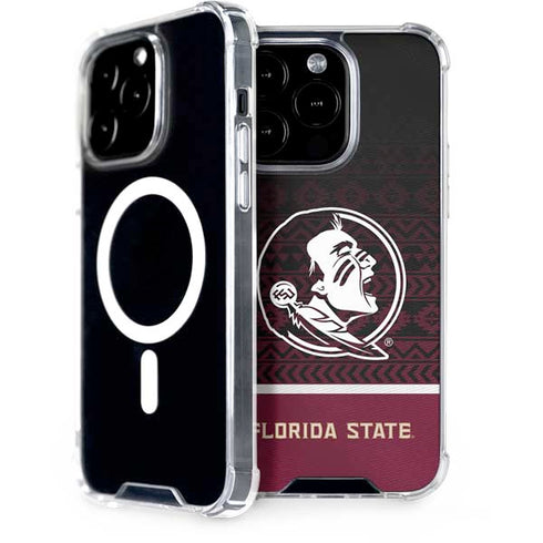 Florida State University Pattern Jersey iPhone 15 Pro MagSafe Case