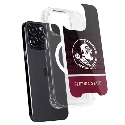 Florida State University Pattern Jersey iPhone 15 Pro MagSafe Case