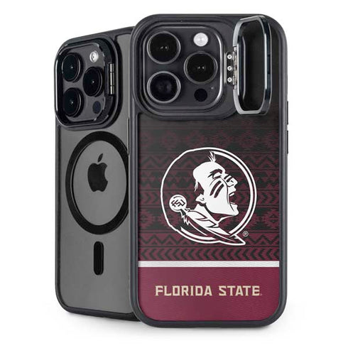 Florida State University Pattern Jersey iPhone 15 Pro Max Kickstand Case