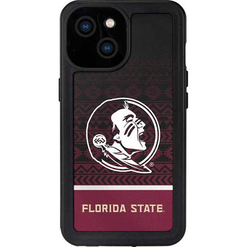 Florida State University Pattern Jersey iPhone 15 Waterproof Case