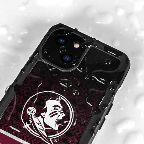 Florida State University Pattern Jersey iPhone 15 Waterproof Case
