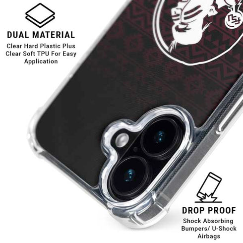 Florida State University Pattern Jersey iPhone 16 Plus Clear Case