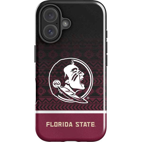 Florida State University Pattern Jersey iPhone 16 Plus Impact Case