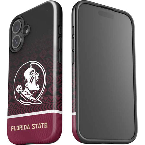 Florida State University Pattern Jersey iPhone 16 Plus Impact Case