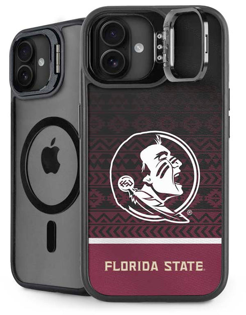 Florida State University Pattern Jersey iPhone 16 Plus Kickstand Case