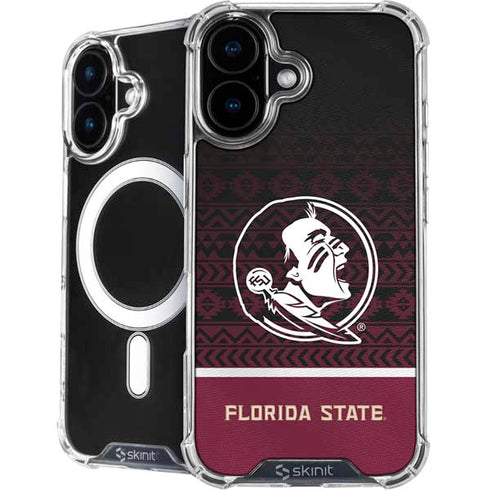 Florida State University Pattern Jersey iPhone 16 Plus MagSafe Case