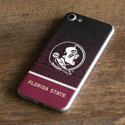 Florida State University Pattern Jersey iPhone 8 Skin