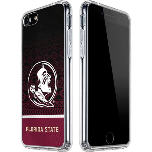 Florida State University Pattern Jersey iPhone SE (2nd & 3rd Gen) Clear Case