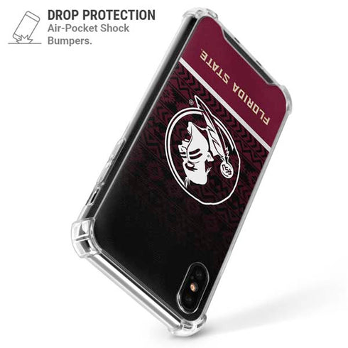 Florida State University Pattern Jersey iPhone X/XS Clear Case