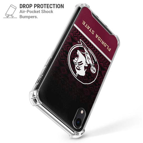 Florida State University Pattern Jersey iPhone XR Clear Case