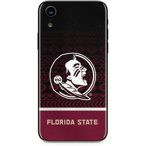 Florida State University Pattern Jersey iPhone XR Skin