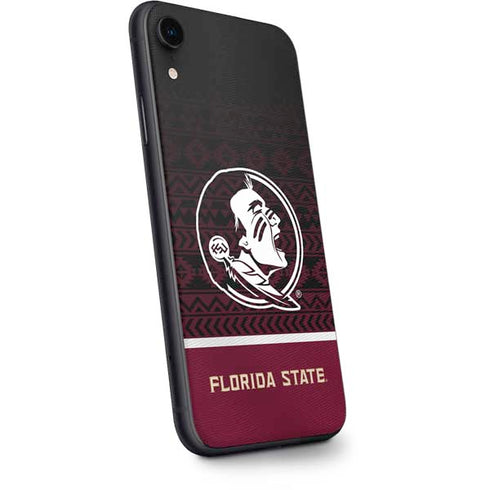 Florida State University Pattern Jersey iPhone XR Skin