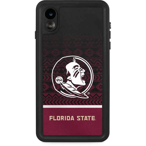 Florida State University Pattern Jersey iPhone XR Waterproof Case