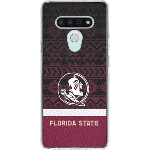 Florida State University Pattern Jersey LG Stylo 6 Clear Case