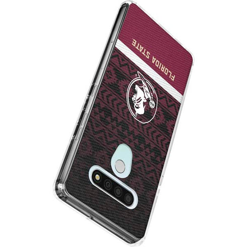 Florida State University Pattern Jersey LG Stylo 6 Clear Case