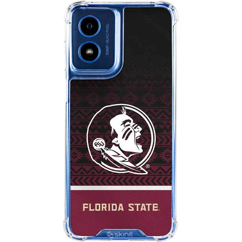 Florida State University Pattern Jersey Moto G 5G (2024) Clear Case