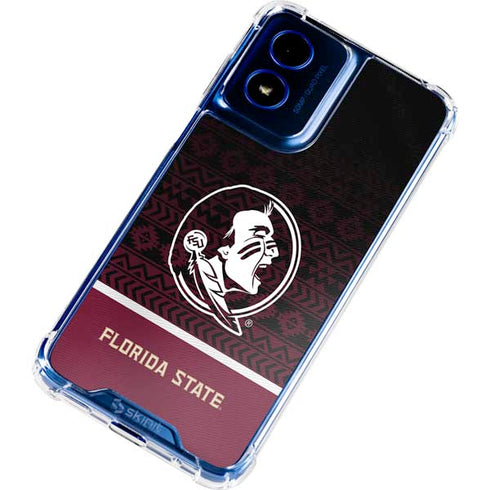 Florida State University Pattern Jersey Moto G 5G (2024) Clear Case