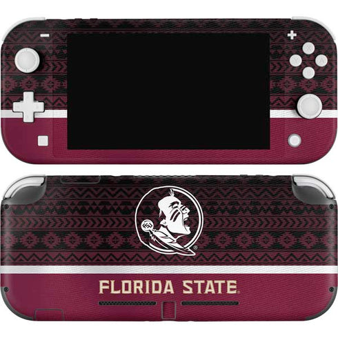 Florida State University Pattern Jersey Nintendo Switch Lite Skin