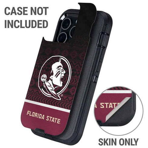 Florida State University Pattern Jersey Otterbox Defender iPhone Skin