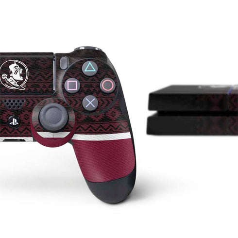 Florida State University Pattern Jersey PS4 Console and Controller Bundle Skin