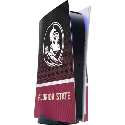 Florida State University Pattern Jersey PS5 Console Skin