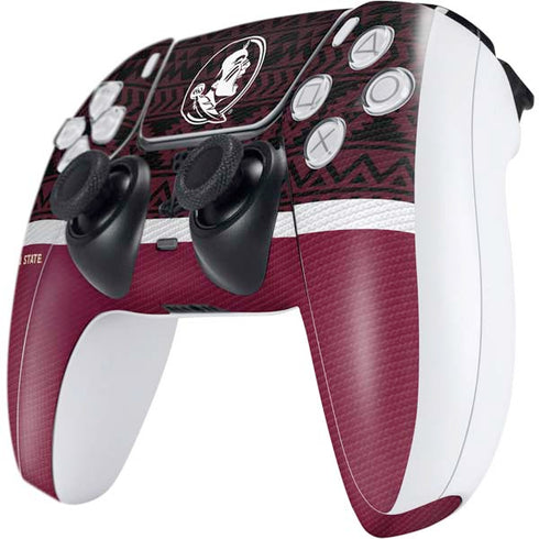 Florida State University Pattern Jersey PS5 Controller Skin