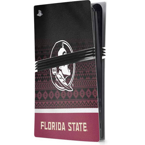 Florida State University Pattern Jersey PS5 Pro Console Skin