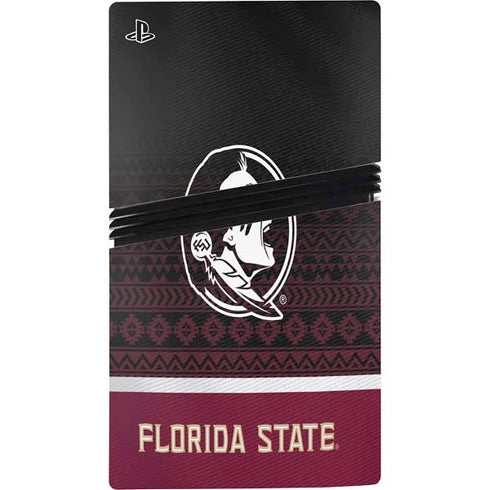 Florida State University Pattern Jersey PS5 Pro Console Skin
