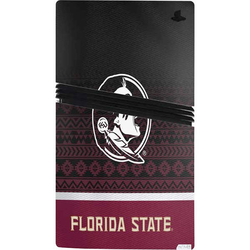 Florida State University Pattern Jersey PS5 Pro Console Skin