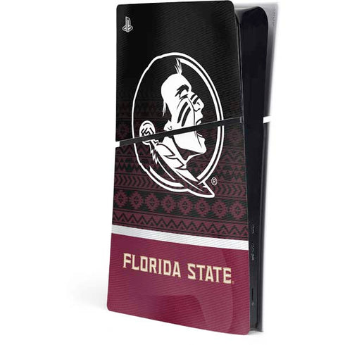 Florida State University Pattern Jersey PS5 Slim Digital Edition Console Skin