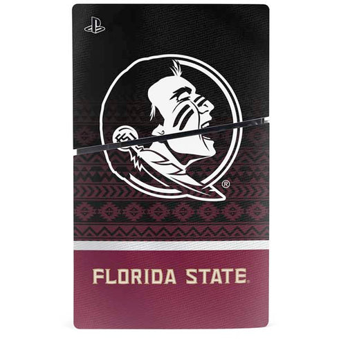 Florida State University Pattern Jersey PS5 Slim Digital Edition Console Skin