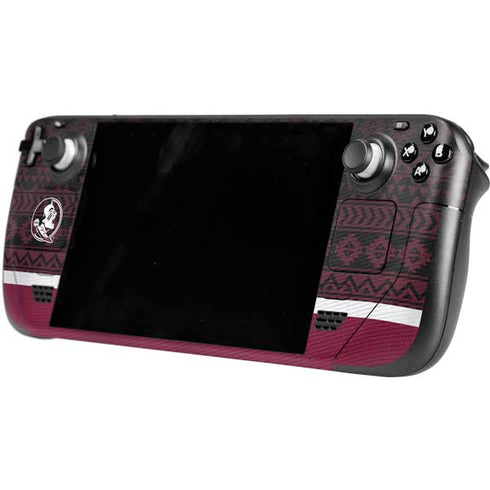 Florida State University Pattern Jersey Steam Deck Handheld Gaming Computer OLED Skin