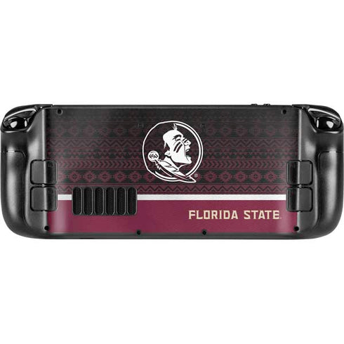 Florida State University Pattern Jersey Steam Deck Handheld Gaming Computer OLED Skin