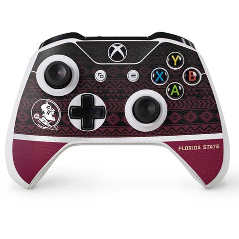 Florida State University Pattern Jersey Xbox One S Console and Controller Bundle Skin