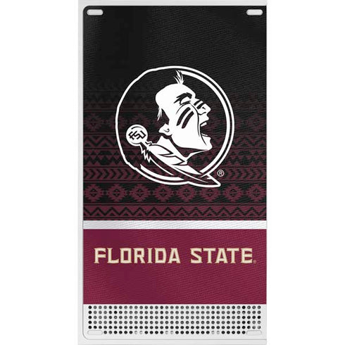 Florida State University Pattern Jersey Xbox Series S Console Skin