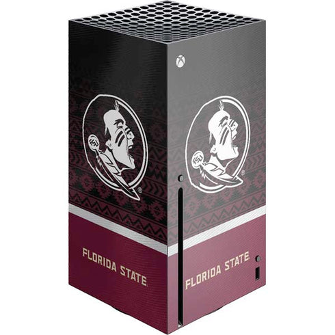 Florida State University Pattern Jersey Xbox Series X Console Skin