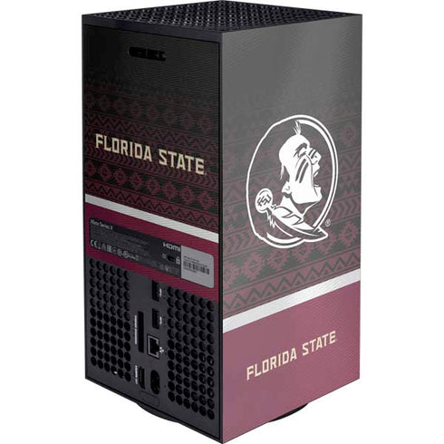 Florida State University Pattern Jersey Xbox Series X Console Skin